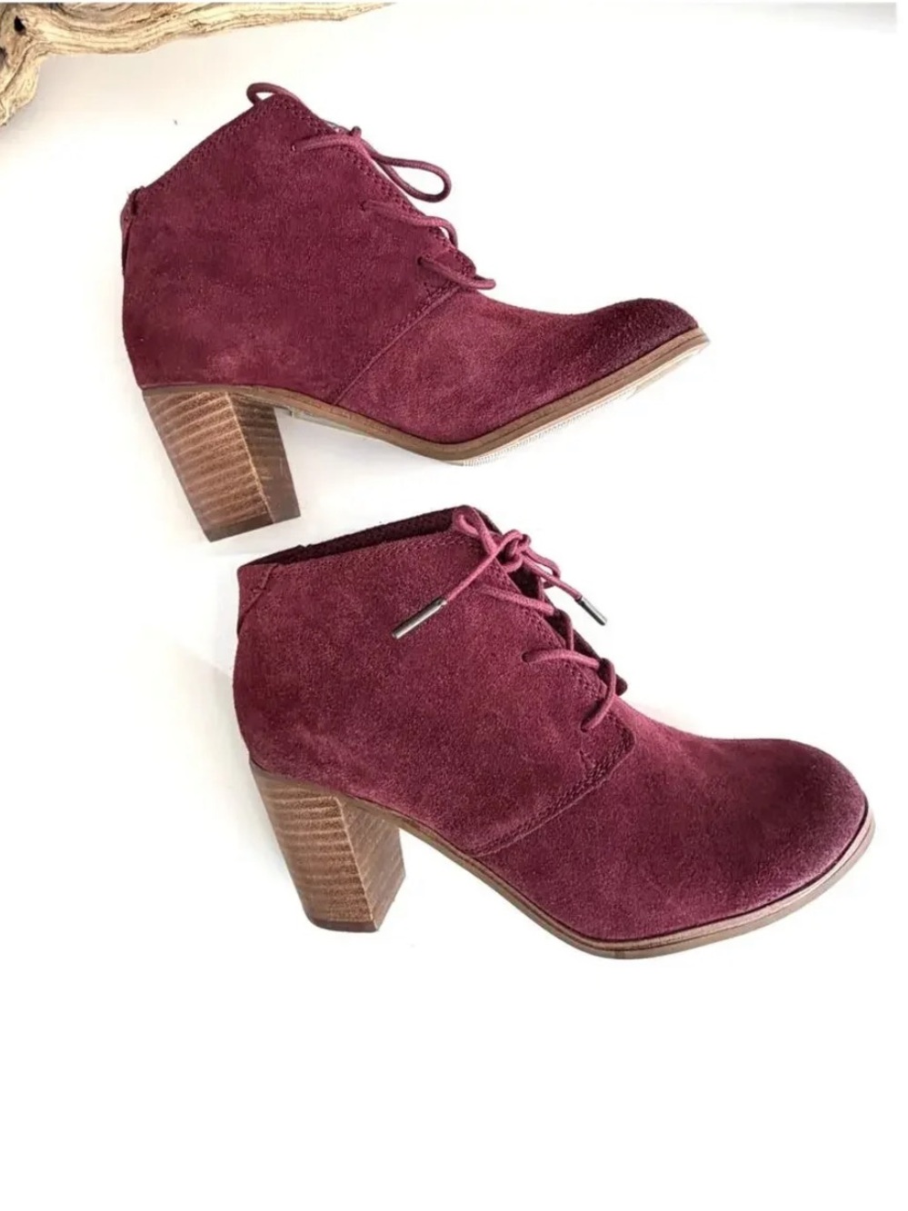 Toms Lunata Maroon Burgundy Color Size 8